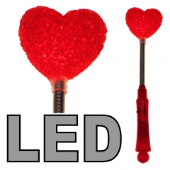 LED Herz Stab 24 cm - 3 Effekte