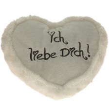 Plsch Herz Liebesherzen Creme 30cm