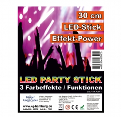 LED Party Stick / Stab 30 cm - 3 Effekte