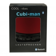 Lautsprecher + Radio  cubi-man 2.0 rot bluetooth