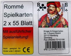 Rommkarten 2 x 55 Blatt