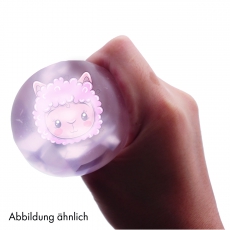 Quetschball Lama pink, Glitzer 6,5cm