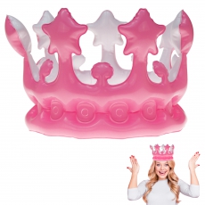 Aufblasbare Krone Pink 23 cm