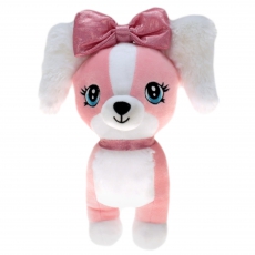 Plsch Hund mit Schleife Girly 25cm
