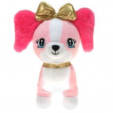 Plsch Hund mit Schleife Girly 25cm