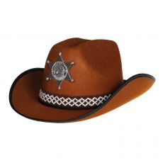 Kinder Sheriff-Hut, braun