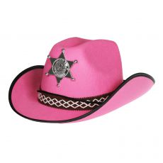 Kinder Sheriff-Hut, pink
