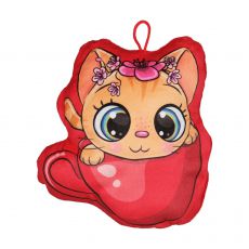 Katze in Tasse Kissen 18cm
