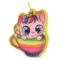 Katze in Tasse Kissen 18cm