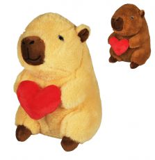 Plsch Capybara mit Herz 16cm