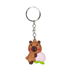 Capybara mit Erdbeere an Schlsselkette