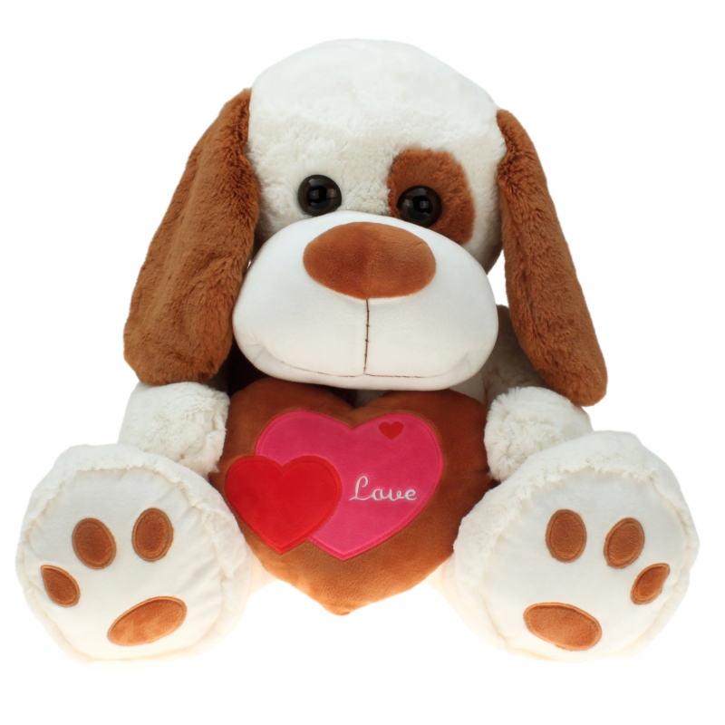 Plüsch Hund mit Herz "Hauke" 40 cm