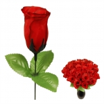 Kunstblume Heckenrose-rot 28 cm