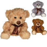 Plsch Br mit Schleife Motti 20cm