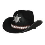 Kinder Sheriff-Hut, schwarz