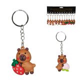 Capybara mit Erdbeere an Schlsselkette