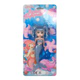 Puppe Meerjungfrau auf Karte, 19cm